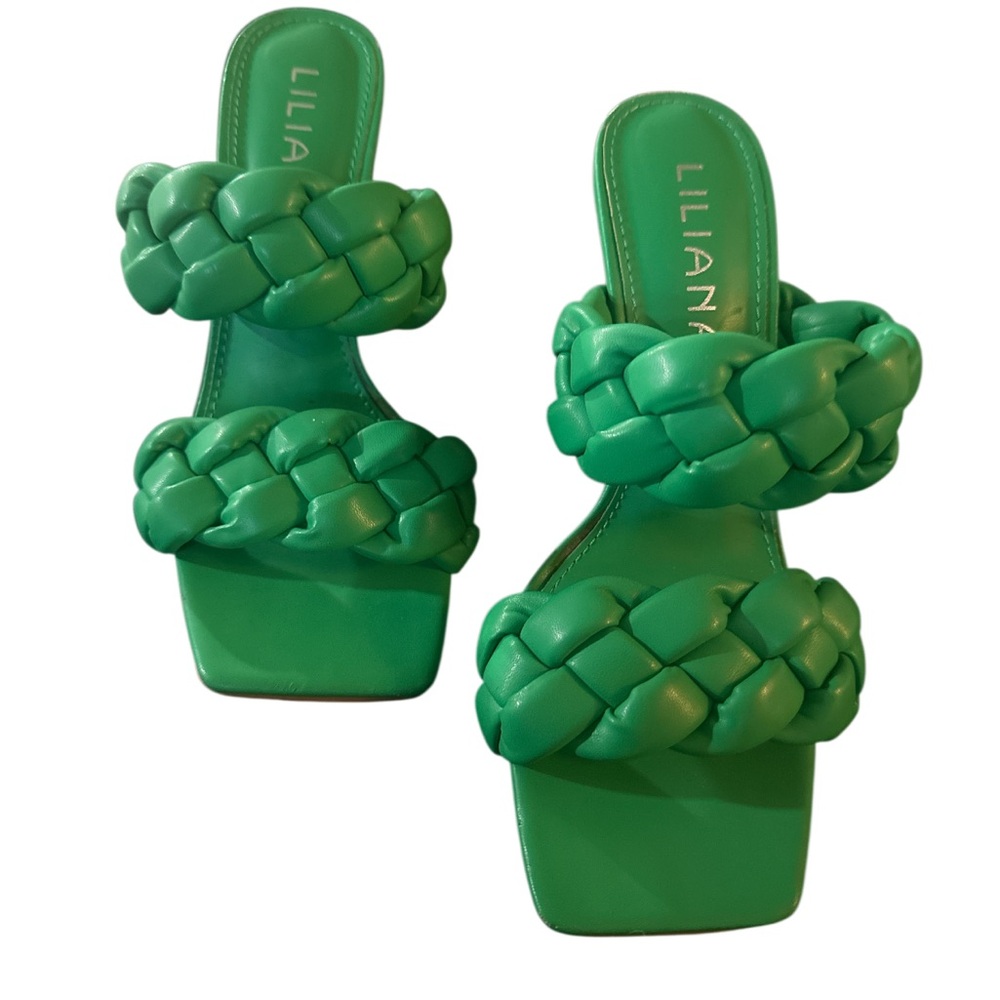 Liliana Emerald Braided Heels